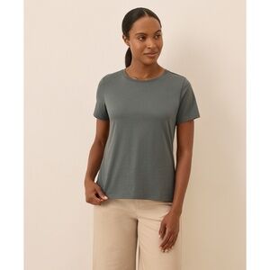 ✨NWT✨ PACT Women's Softspun Crew Neck Tee in Castor Green Sz Medium